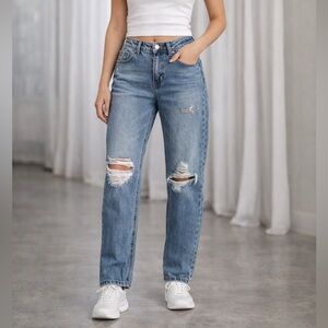 Abound Light Blue Distressed Boyfriend Jeans